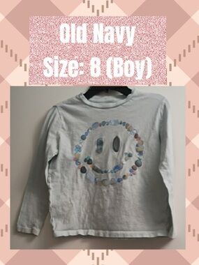 Boys Light Blue Smiley Face Shirt